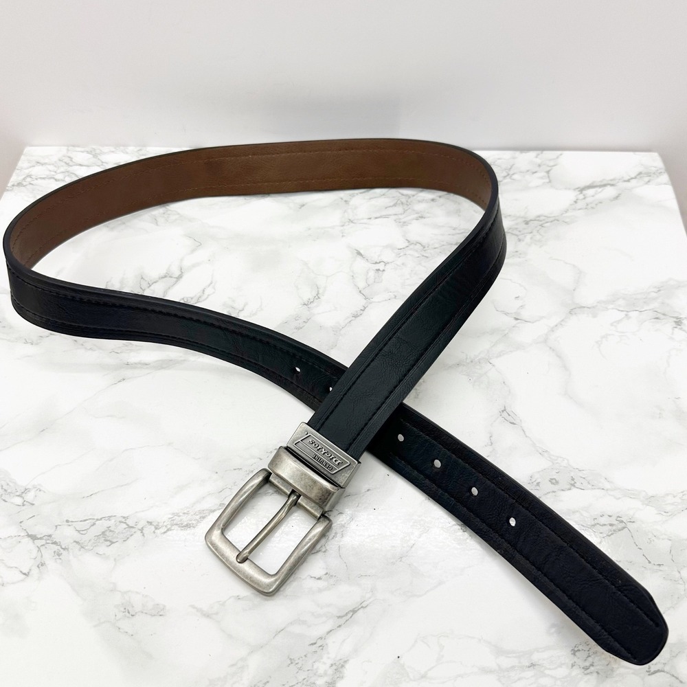 Dickies‎ Reversible Belt Mens 38 Black Brown Good Swivel Buckle 11GD020012